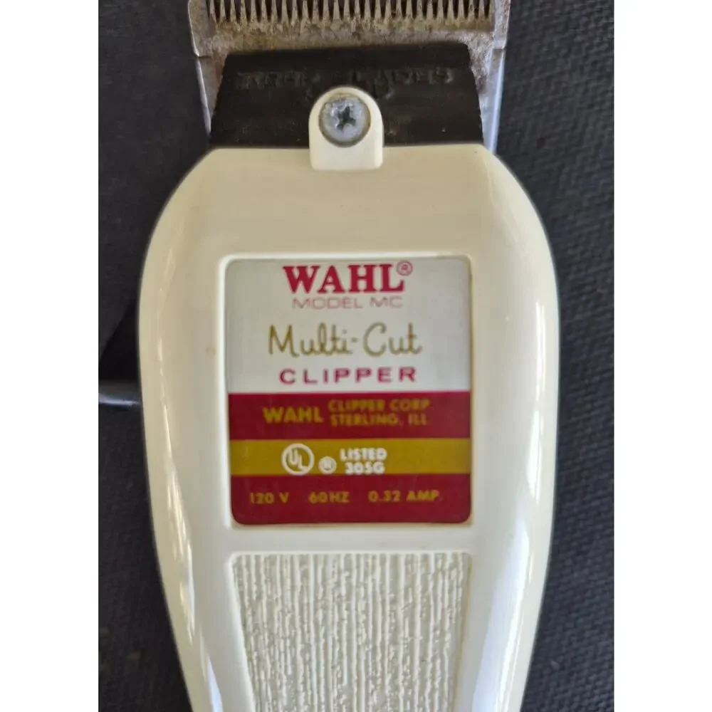 Vintage Wahl Hair Clippers Trimmer Model MC Heavy Guards With Box And Accessorie